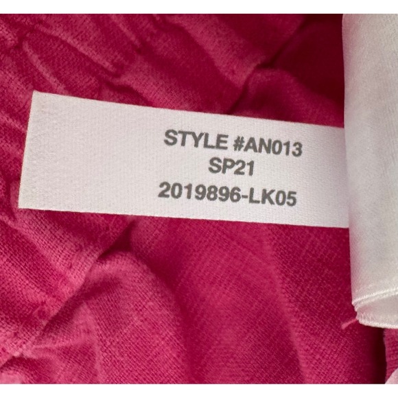 J.Crew Pink Linen Blend wide crop Pants Drawstring boho beach 90s Y2K sz 3X - Picture 4 of 7